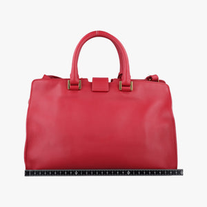 Vintage Yves Saint Laurent BABY CABAS Red Leather 394461 shoulderbag | stylenewstar