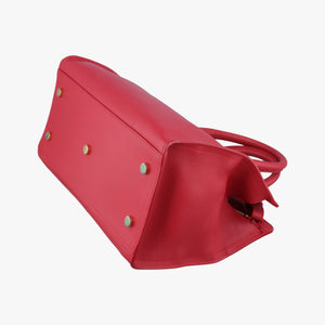 Vintage Yves Saint Laurent BABY CABAS Red Leather 394461 shoulderbag | stylenewstar