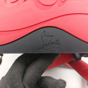Pre-owned Christian Louboutin Explora funk Black×Red leather backpack/rucksack | stylenewstar