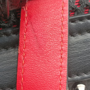 Pre-owned Christian Louboutin Explora funk Black×Red leather backpack/rucksack | stylenewstar