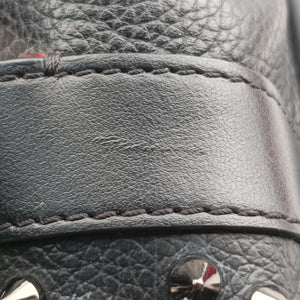Pre-owned Christian Louboutin Explora funk Black×Red leather backpack/rucksack | stylenewstar