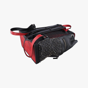 Pre-owned Christian Louboutin Explora funk Black×Red leather backpack/rucksack | stylenewstar
