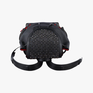 Pre-owned Christian Louboutin Explora funk Black×Red leather backpack/rucksack | stylenewstar