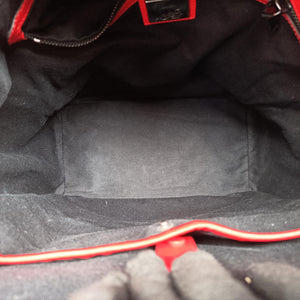 Pre-owned Christian Louboutin Explora funk Black×Red leather backpack/rucksack | stylenewstar