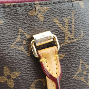 Pre-owned Louis Vuitton PALLAS brown×Bordeaux Monogram Canvas×calf leather M40906 shoulderbag | stylenewstar