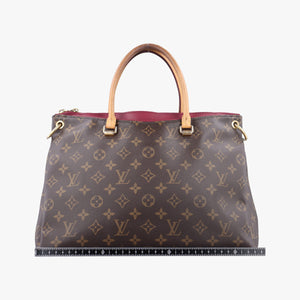Pre-owned Louis Vuitton PALLAS brown×Bordeaux Monogram Canvas×calf leather M40906 shoulderbag | stylenewstar