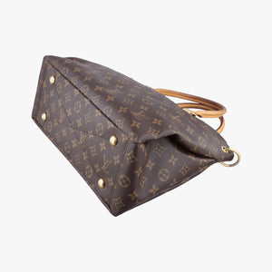 Pre-owned Louis Vuitton PALLAS brown×Bordeaux Monogram Canvas×calf leather M40906 shoulderbag | stylenewstar