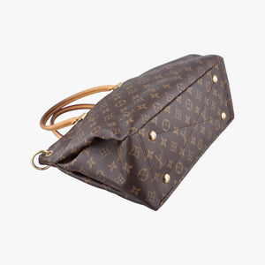Pre-owned Louis Vuitton PALLAS brown×Bordeaux Monogram Canvas×calf leather M40906 shoulderbag | stylenewstar