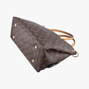 Pre-owned Louis Vuitton PALLAS brown×Bordeaux Monogram Canvas×calf leather M40906 shoulderbag | stylenewstar
