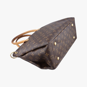 Pre-owned Louis Vuitton PALLAS brown×Bordeaux Monogram Canvas×calf leather M40906 shoulderbag | stylenewstar