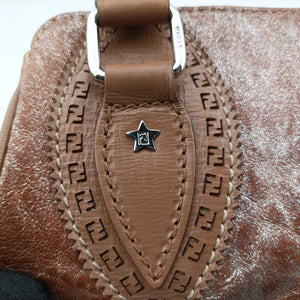 Pre-owned Fendi Etniko Brown Leather 8BN157 handbag | stylenewstar