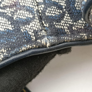 Pre-owned Christian Dior Saddle Navy Jacquard shoulderbag | stylenewstar