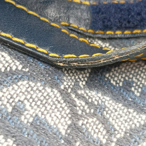 Pre-owned Christian Dior Saddle Navy Jacquard shoulderbag | stylenewstar