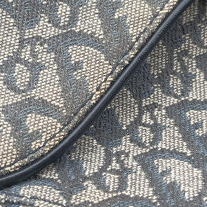 Pre-owned Christian Dior Saddle Navy Jacquard shoulderbag | stylenewstar