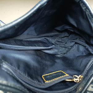 Pre-owned Christian Dior Saddle Navy Jacquard shoulderbag | stylenewstar