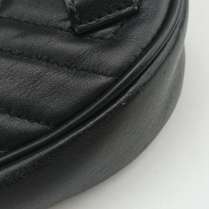 Vintage Gucci GG Marmont Black Leather 476434 bum bag/waist bag | stylenewstar