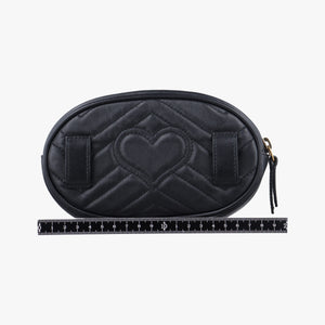 Vintage Gucci GG Marmont Black Leather 476434 bum bag/waist bag | stylenewstar