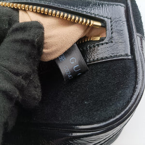 Pre-owned Gucci Ophidia Black Suede 517076 shoulderbag | stylenewstar