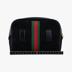 Pre-owned Gucci Ophidia Black Suede 517076 shoulderbag | stylenewstar