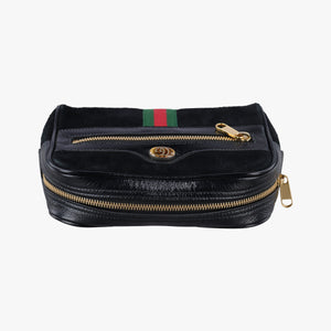 Pre-owned Gucci Ophidia Black Suede 517076 shoulderbag | stylenewstar