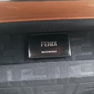 Pre-owned Fendi Zucca Trunk Brown PVC coated canvas×Leather 7VA507 shoulderbag | stylenewstar