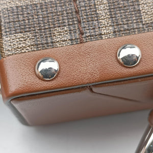 Pre-owned Fendi Zucca Trunk Brown PVC coated canvas×Leather 7VA507 shoulderbag | stylenewstar