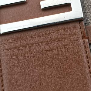 Pre-owned Fendi Zucca Trunk Brown PVC coated canvas×Leather 7VA507 shoulderbag | stylenewstar