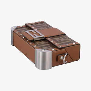 Pre-owned Fendi Zucca Trunk Brown PVC coated canvas×Leather 7VA507 shoulderbag | stylenewstar