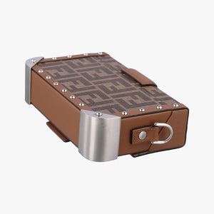Pre-owned Fendi Zucca Trunk Brown PVC coated canvas×Leather 7VA507 shoulderbag | stylenewstar