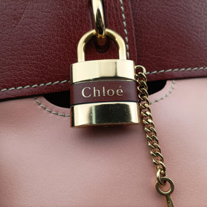 Pre-owned Chloe Aby Pink x Red Leather shoulderbag | stylenewstar