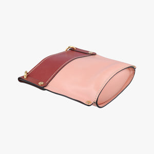 Pre-owned Chloe Aby Pink x Red Leather shoulderbag | stylenewstar