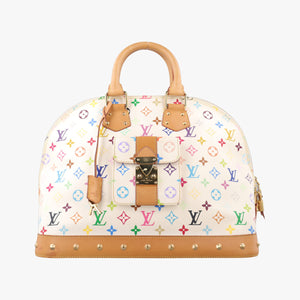 Vintage Louis Vuitton Alma GM white Monogram Multicolor M40441 handbag | stylenewstar