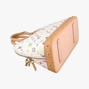 Vintage Louis Vuitton Alma GM white Monogram Multicolor M40441 handbag | stylenewstar