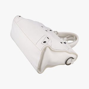 Pre-owned Balenciaga Giant City White lambskin shoulderbag | stylenewstar