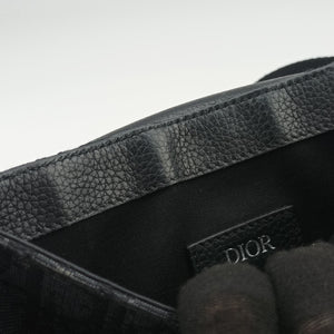 Pre-owned Christian Dior Saddle Black Jacquard bum bag/waist bag | stylenewstar