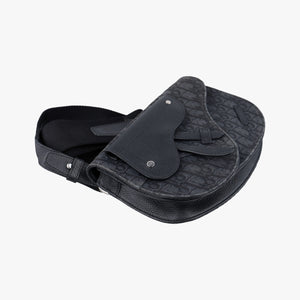 Pre-owned Christian Dior Saddle Black Jacquard bum bag/waist bag | stylenewstar
