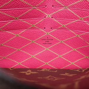Pre-owned Louis Vuitton Pochette Weekend brown×Fuchsia Pink Monogram Canvas M62456 shoulderbag | stylenewstar