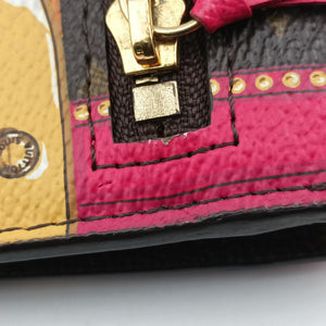 Pre-owned Louis Vuitton Pochette Weekend brown×Fuchsia Pink Monogram Canvas M62456 shoulderbag | stylenewstar