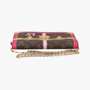 Pre-owned Louis Vuitton Pochette Weekend brown×Fuchsia Pink Monogram Canvas M62456 shoulderbag | stylenewstar