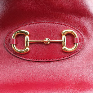 Pre-owned Gucci HORSEBIT 1955 Red Leather 621144 shoulderbag | stylenewstar