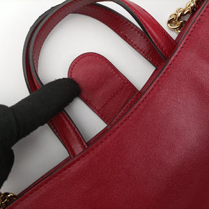 Pre-owned Gucci HORSEBIT 1955 Red Leather 621144 shoulderbag | stylenewstar