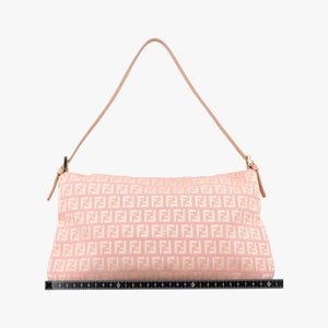 Pre-owned Fendi Mamma Bucket Pink Canvas×Leather 8BR002 shoulderbag | stylenewstar