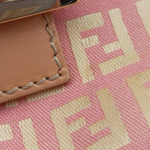 Pre-owned Fendi Mamma Bucket Pink Canvas×Leather 8BR002 shoulderbag | stylenewstar