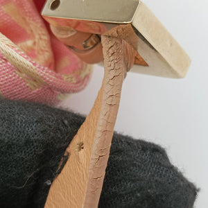 Pre-owned Fendi Mamma Bucket Pink Canvas×Leather 8BR002 shoulderbag | stylenewstar