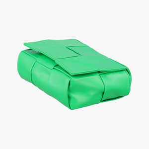 Pre-owned Bottega Veneta candy cassette Green lambskin shoulderbag | stylenewstar