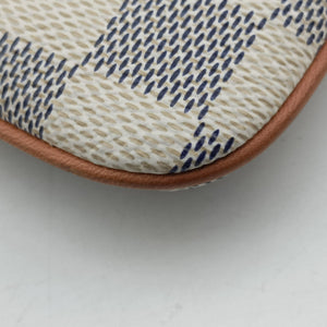 Pre-owned Louis Vuitton Pochette Mila MM AZUR Damier Canvas N60027 handbag | stylenewstar