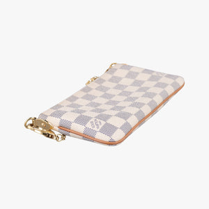 Pre-owned Louis Vuitton Pochette Mila MM AZUR Damier Canvas N60027 handbag | stylenewstar