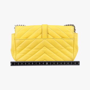 Pre-owned Yves Saint Laurent Baby Chai Yellow Leather 399289 shoulderbag | stylenewstar