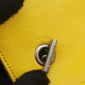 Pre-owned Yves Saint Laurent Baby Chai Yellow Leather 399289 shoulderbag | stylenewstar
