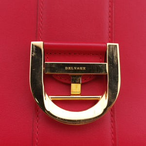 Pre-owned Delvaux Brillon MM Red leather handbag | stylenewstar